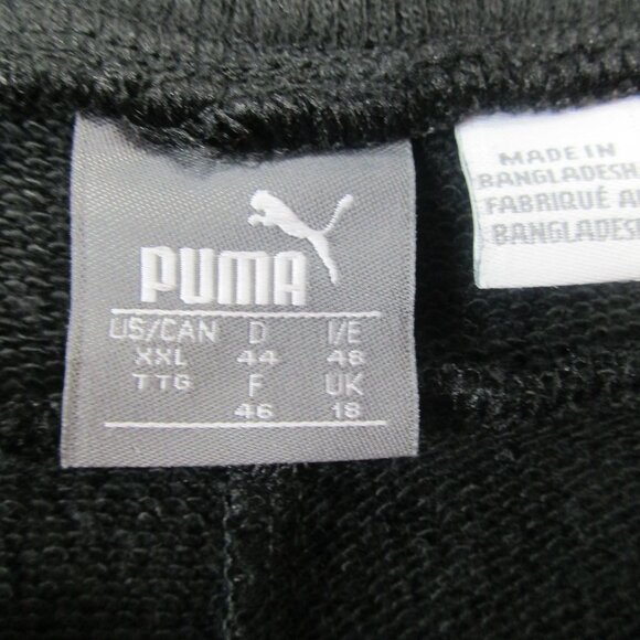 PUMA Jogger Sweatpants Mens 2XL Black Fitted Gym Sports Athletic Elastic Waist - Picture 4 of 8